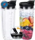 Replacement Blender Cup with Sip & Seal Lid for Nutri Ninja BL450 BL456 BL480 BL
