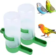 2Pcs Automatic Bird Water Feeder, Waterer & Feeder Parakeet Hanging Food Disp...