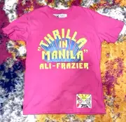 Roots Of Fight Ali-Frazier Thrilla In Manila Tee (M) Pink New w/ Tags Deadstock