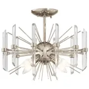 Kichler 44277 Nickel Eris 4-Light 16"W Semi-Flush Ceiling Fixture