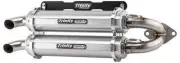 Trinity Racing Brushed Stage 5 Dual Slip-On Muffler For 2018-2022 RZR RS1