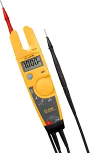 Fluke T5-1000 Voltage, Continuity and Current Tester, Openjaw Design for Current