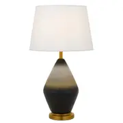 Debi 1 Light Table Lamp Grey & Antique Gold - DEBI TL-GYWH
