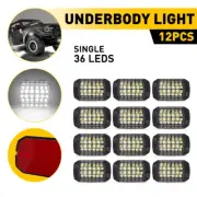 12PCS White LED Rock Lights Underglow Underbody Under Car Truck Glow Light EXD