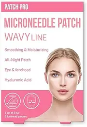 PATCH PRO MICRO NEEDLE PATCH WAVY LINE 6pcs, Hyaluronic Acids to overnight Treatment for Anti-Wrinkle, Fine Lines, Dark Circles, Eye wrinkles, Anti-Aging, Puffy eyes and Forehead lines patches