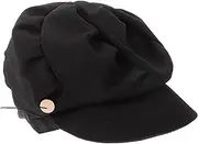 [WATIIFUFU] Luxurious Cloud Pattern Octagonal Hat Women's Warm Beret Fashion Cap for Seasons Black