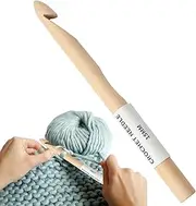 Large Crochet Hook - Hand Carved Crochet Hooks - 15M/20/25MM Ergonomic Crochet Hooks with Case for Weak Hands Long Crochet Needles