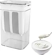 Greek Yogurt Maker Filter 1.1L Yogurt Strainer with Mesh Filter and Lid for Greek Yogurt Cheese Whey Separator (1Pc)