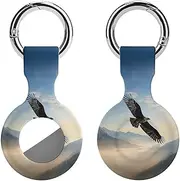 1PCS for Eagle Mountains Air Tag Holder Case Waterproof & Shockproof Anti-Scratch Protective Air Tag Cover with Keychain Ring Silicone Tags Holders for Luggage, Backpack, Keys, Pet