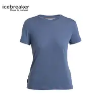 在飛比找Yahoo奇摩購物中心優惠-【Icebreaker 女 Core 圓領短袖上衣《復古藍》