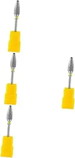 DRESSOOS 4pcs Nail Drill Bit Set Electric Nail Drill E-file Bits for Manicure Multi-functional Art Metal for