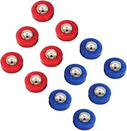 KICHOUSE 12pcs Mini Shuffleboard Balls Steel Plastic Sliding Beads Replacement for Worn Out Balls Colors Compact Size