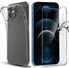 Slim Case Fits IPHONE 13Pro/XS/XS Max Clear TPU Silicone Cover+Glass Screen Film