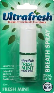 Ultrafresh Fresh Mint Breath Spray, 12Ml Size Name:12 Ml (Pack Of 1)