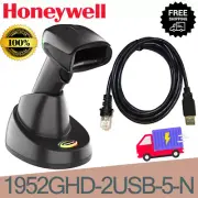 Honeywell 2D 1952GHD-2USB-5-N Bluetooth Barcode Scanner w/Cradle & USB Cable LOT