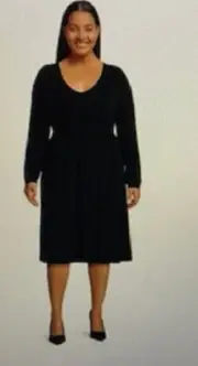 TERRA & SKY Women Midi Dress Plus Size Ladies SIZES 1X, 2X, 3X 4X NEW WITH TAGS