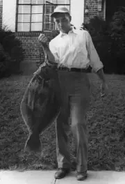 Summer Flounder In Oak Beach 1948 Old Fishing Photo