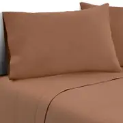 Sheet Set Luxury Microfibre Classic Chocolate - Bedding Australia