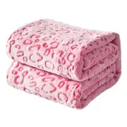 Flannel Fleece Leopard Print Throw Blanket Super Soft Lightweight Fluffy