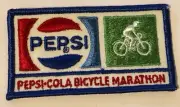 Vintage Pepsi Cola Advertising "Pepsi Cola Bicycle Marathon" Small Patch *NEW*