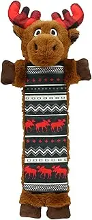 Lazy One Moose Squeaky Dog Toy, Soft Crinkle Toy for Dogs, Heavy-Duty Construction for Heavy Chewers