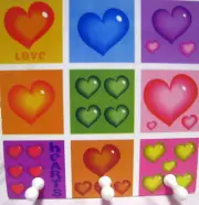New Heart Love Wall Key Rack 3 Hooks For Keys Towels Etc. 28 Hearts