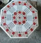 2' Marble Dining Coffee Side Center Corner Malachite Inlay Table Top 1