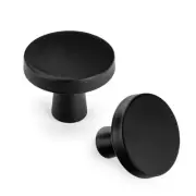 30 Pack Matte Black Cabinet Knobs for Kitchen Hardware Handles Round Dresser ...