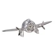 Art Deco Flight Clock with Propellers Polished Aluminum AP104