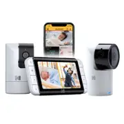 Kodak Bundle: C525P 5″ Wifi Video Baby Monitor with Motorised Pan-Tilt Camera AND C125 Kodak C125 Smart HD Baby Camera