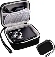 Carrying & Protective Case for Digital Camera Compatible with Kodak Pixpro/Canon PowerShot ELPH 180/190 / Sony DSCW800 / DSCW830, Camera Storage Holder for SD Card and Accessories. (Black)