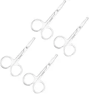 HONMEET 4pcs Head Nose Hair Scissors Facial Hair Eyebrow Trimmers for Men Women Easy to Use Precision Grooming Tools for Eyebrows and More