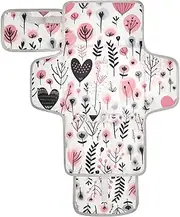 Reusable Changing Pads with Tissue Pocket Diaper Changing pad Portable with Built-in Pillow