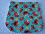Elmo Green Burp Cloth Cotton Front Towelling Back Handmade