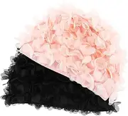Totority Elastic Floral Swim Cap 2 Pack Comfortable Breathable for Summer Swimming