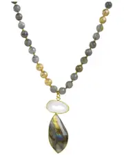 Eye Candy LA Labradorite Druzy Pendant