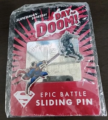 DC Comics: World's Finest Collection- Superman Vs Doomsday Metal Sliding Pin