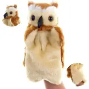 Owl Plush Puppet Folkmanis Finger Stuffed Animal Mini Toy Spotted Hand Barn
