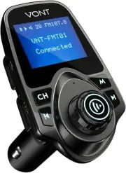 Bluetooth FM Transmitter for Car -Adapter Kit 1.44" Display Supports SD TF Cards
