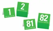 Table Numbers 1-100,Tent Style, Lime Green w/white number, Free shipping