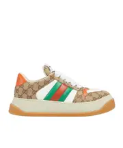 Gucci Double Screener Low-Top Sneakers UK9,UK8,UK10,UK11,UK7,UK6 Beige and dark brown