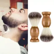 2 Pack For Men Brush Beard Tool Pure Badger Hair Shaving Barber Wood Handle Tool