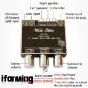 ZK-LT23 2.1 Channel Audio Power Amp Bluetooth Amplifier Module 50W+50W+100W TWS
