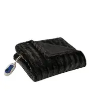 Beautyrest Heated Duke Faux Fur Heated Throw, 50 x 70