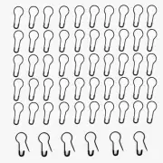 1000Pcs Black Safety Pins 0.8" Metal Bulb Pins Gourd Pin Clothing Tag Pins Ca...