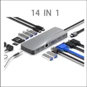 USB C Docking Station Adapter - 4K HDMI, USB 3.0, Ethernet, SD Card Reader