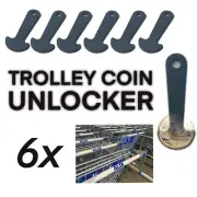 6x Removable Shopping Trolley Token Key Coin Unlocker ALDI Coles Woolworths