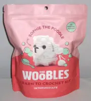 The Woobles SOPHIE THE POODLE Dog Learn To Crochet Kit INTERMEDIATE With Hook