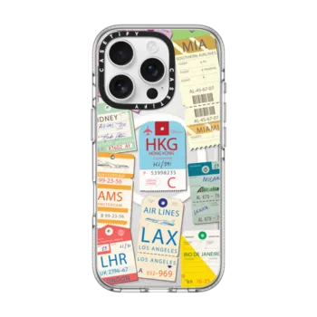 iPhone 16 Pro Impact Clear Case MagSafe Compatible Airline tags2