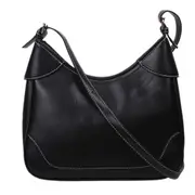 Retro Solid Color Messenger Bag Women PU Leather Portable Travel Casual Shoulder Crossbody Handbag Pouch